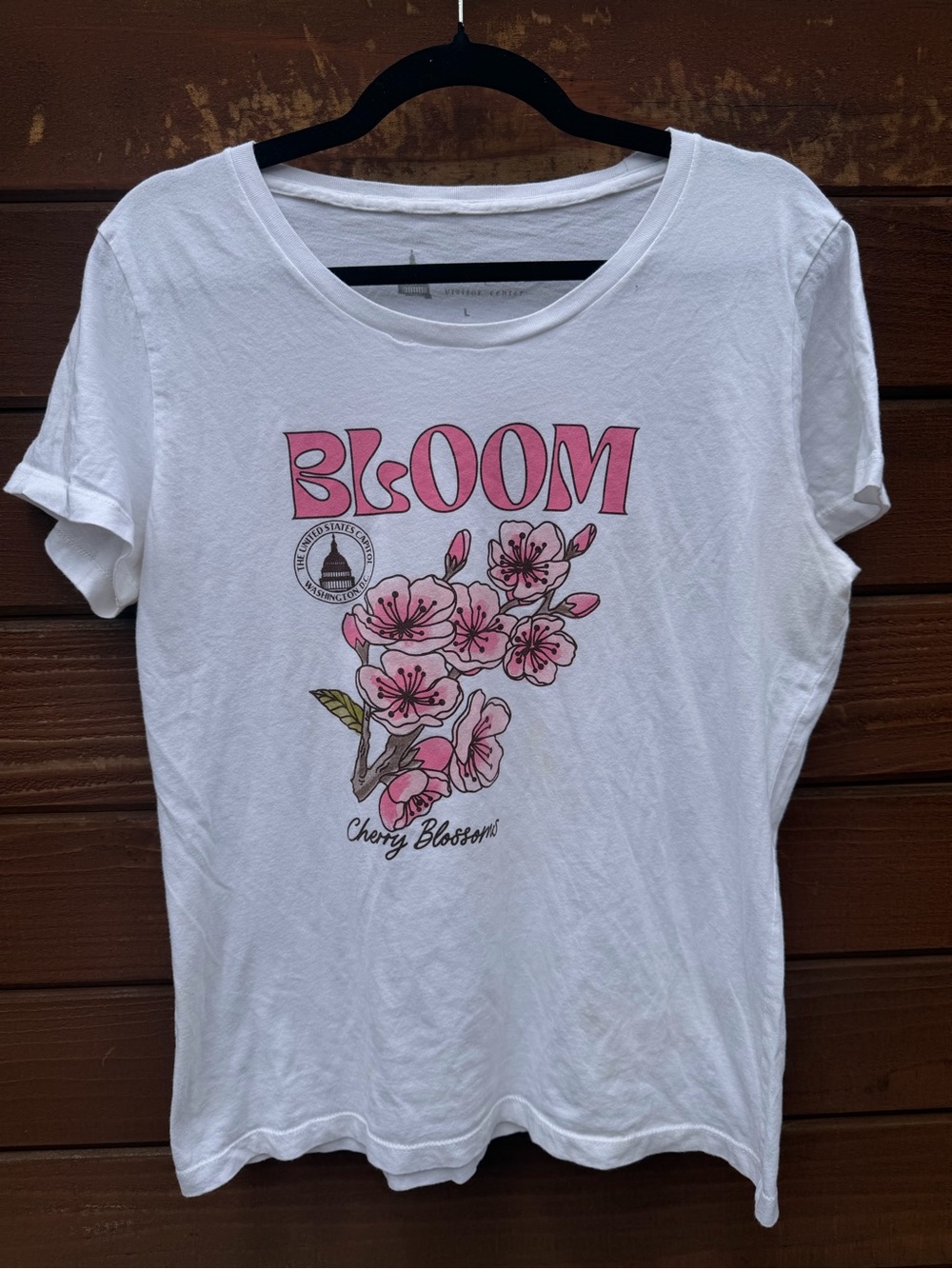 Bloom Cherry Blossom Graphic Tee - White/Pink